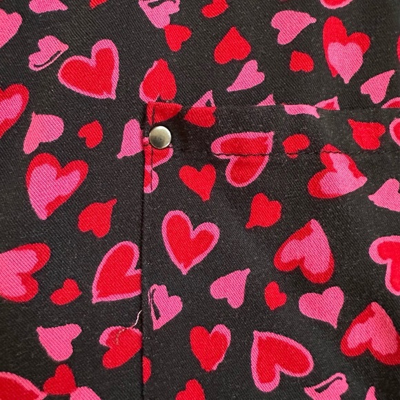 TORRID‎ Red Heart Pattern Tied Empire Waist Tunic Dress Zipper Detail Plus Sz 4X - Picture 9 of 15